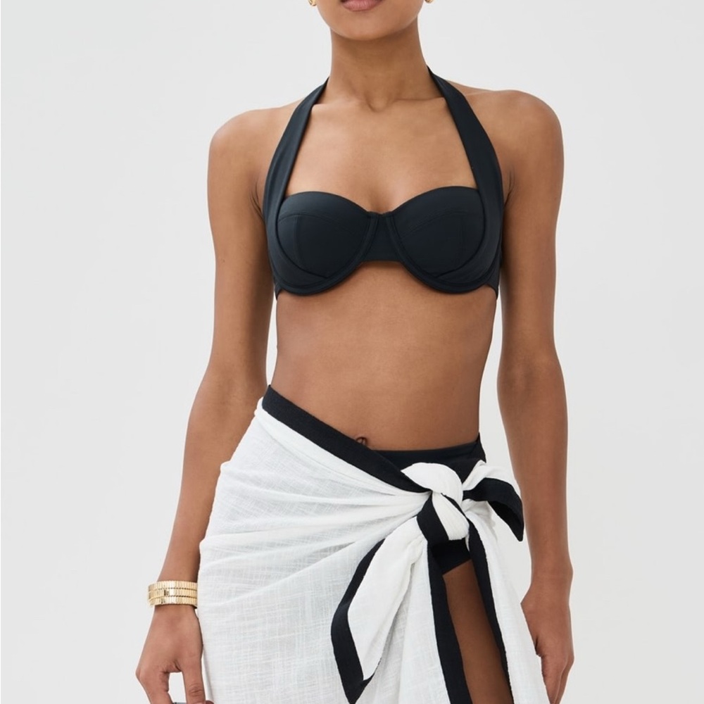 STAUD Elegant Black Bikini Top